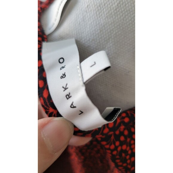 Three Quarter Sleeve Faux Wrap Dress Sz L - Picture 6 of 7